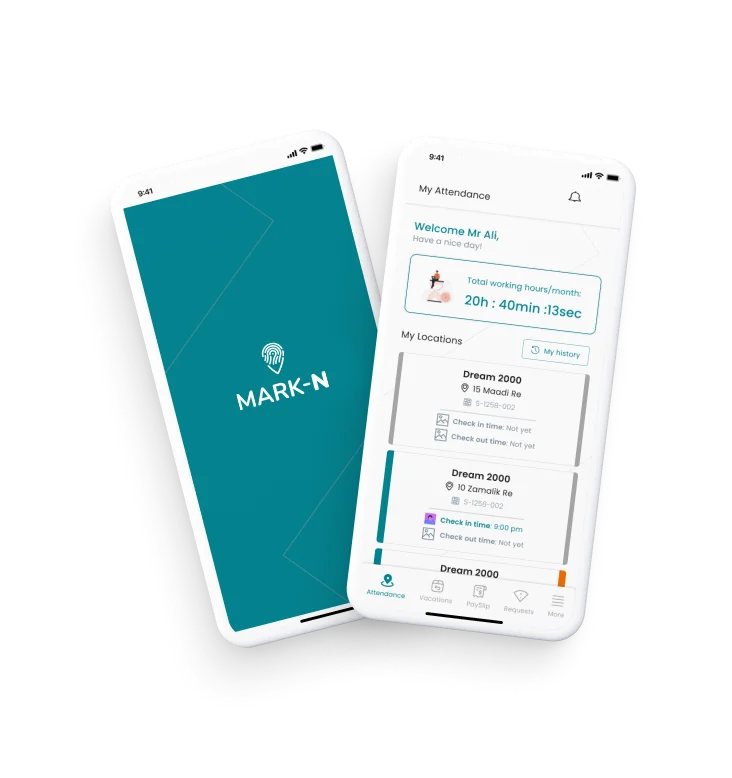 Die Mark-N-App auf einem Smartphone